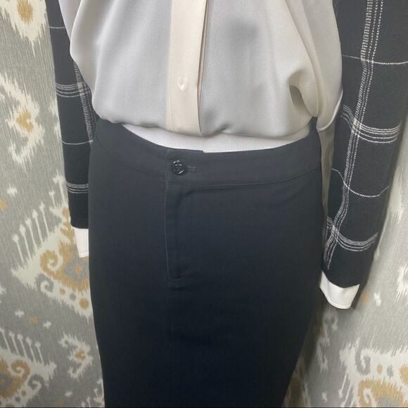 Ralph Lauren Black Brushed Cotton Nautical Lace Up Pencil Skirt - Picture 7 of 16
